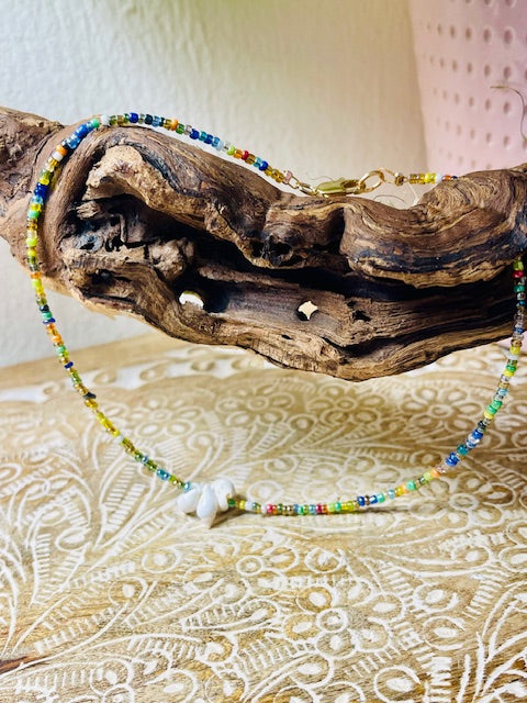 Swirl of Color Shell Necklace