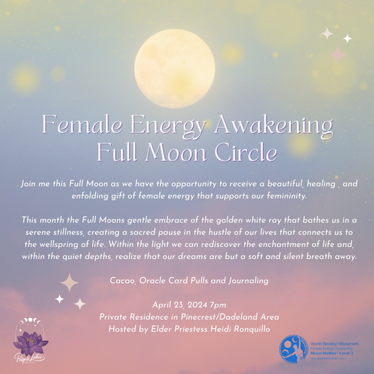 Female Energy Awakening Full Moon Circle
