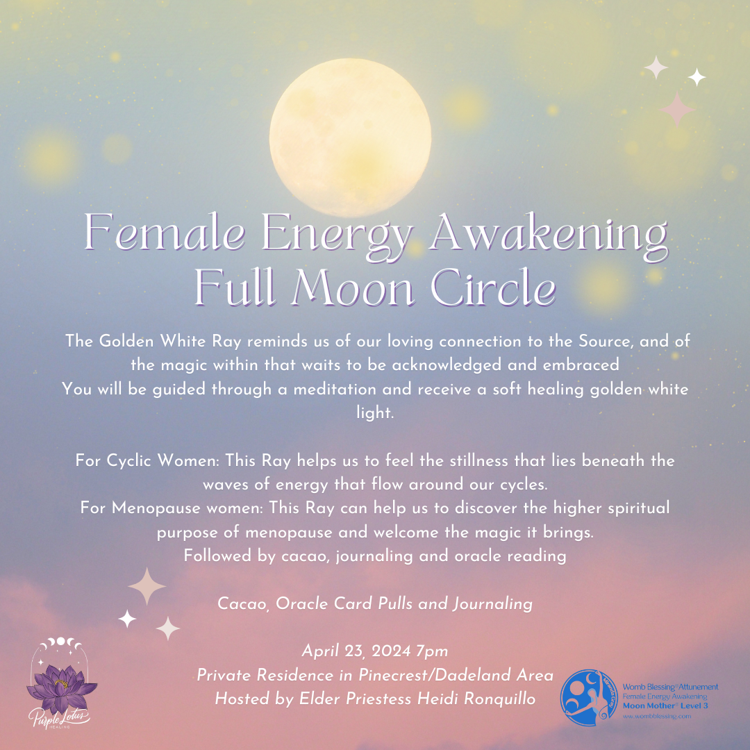 Female Energy Awakening Full Moon Circle